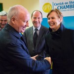 Canadian Ambassador HE Loyola Hearn meets Bernadette Gallagher and Terry Casey.